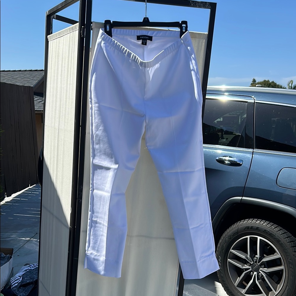 Karen Kane Classic White Trousers